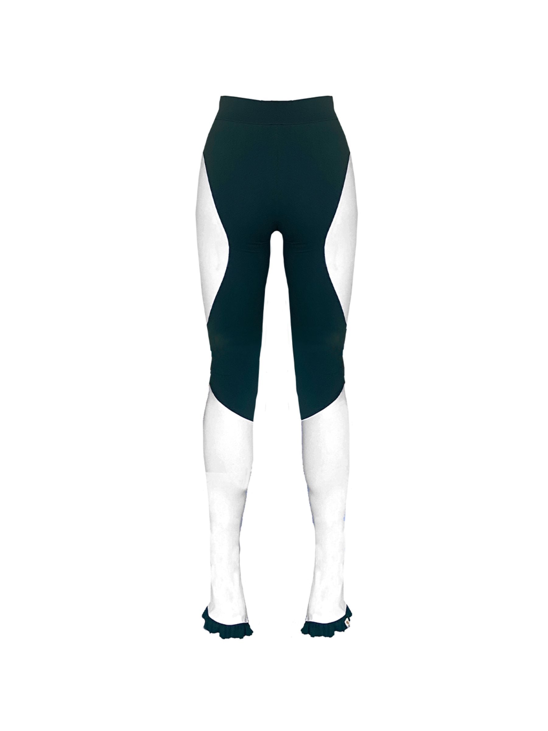 GARANCE Leggings Vintage green, white