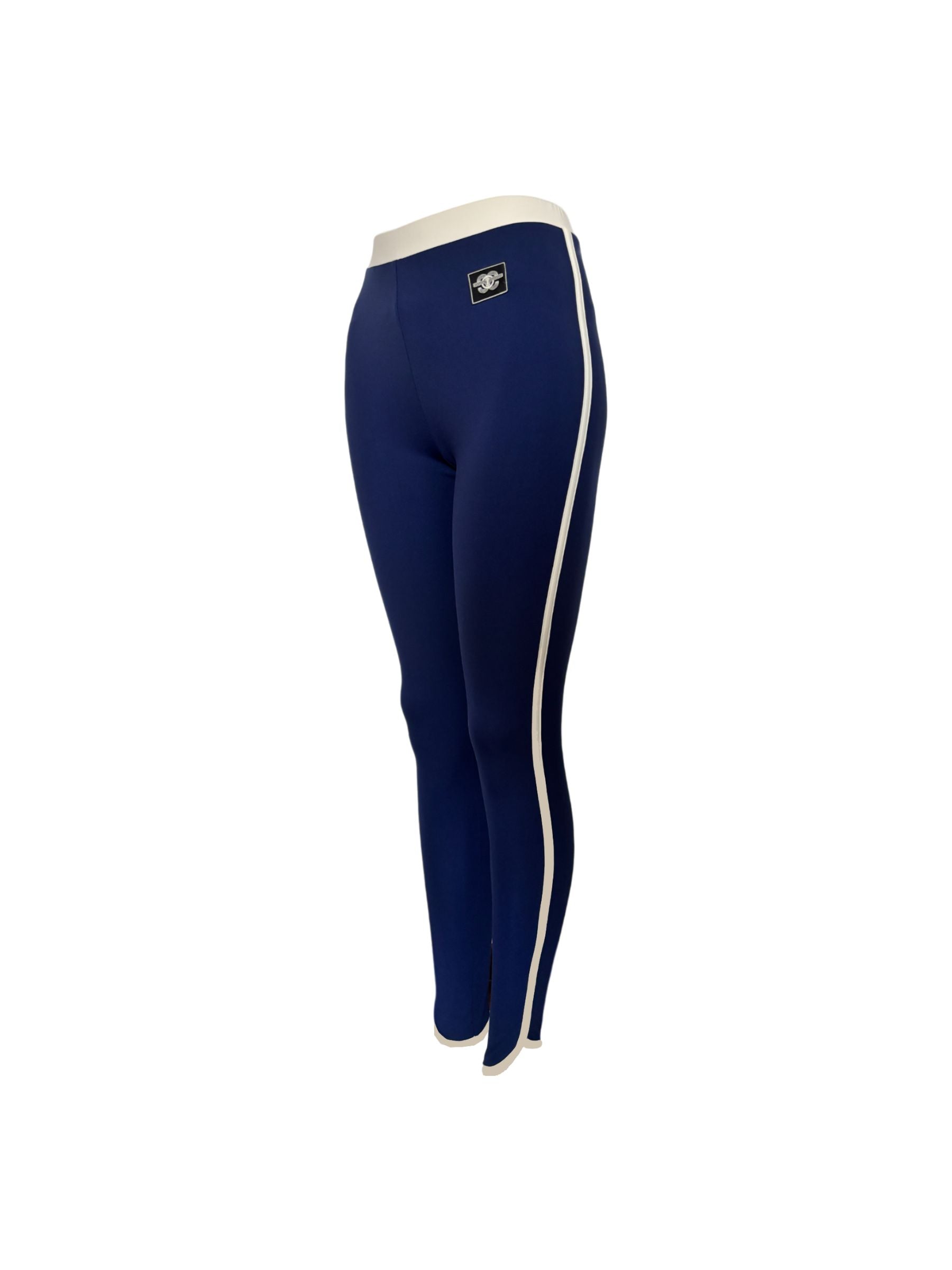 LA JESS blue & beige leggings