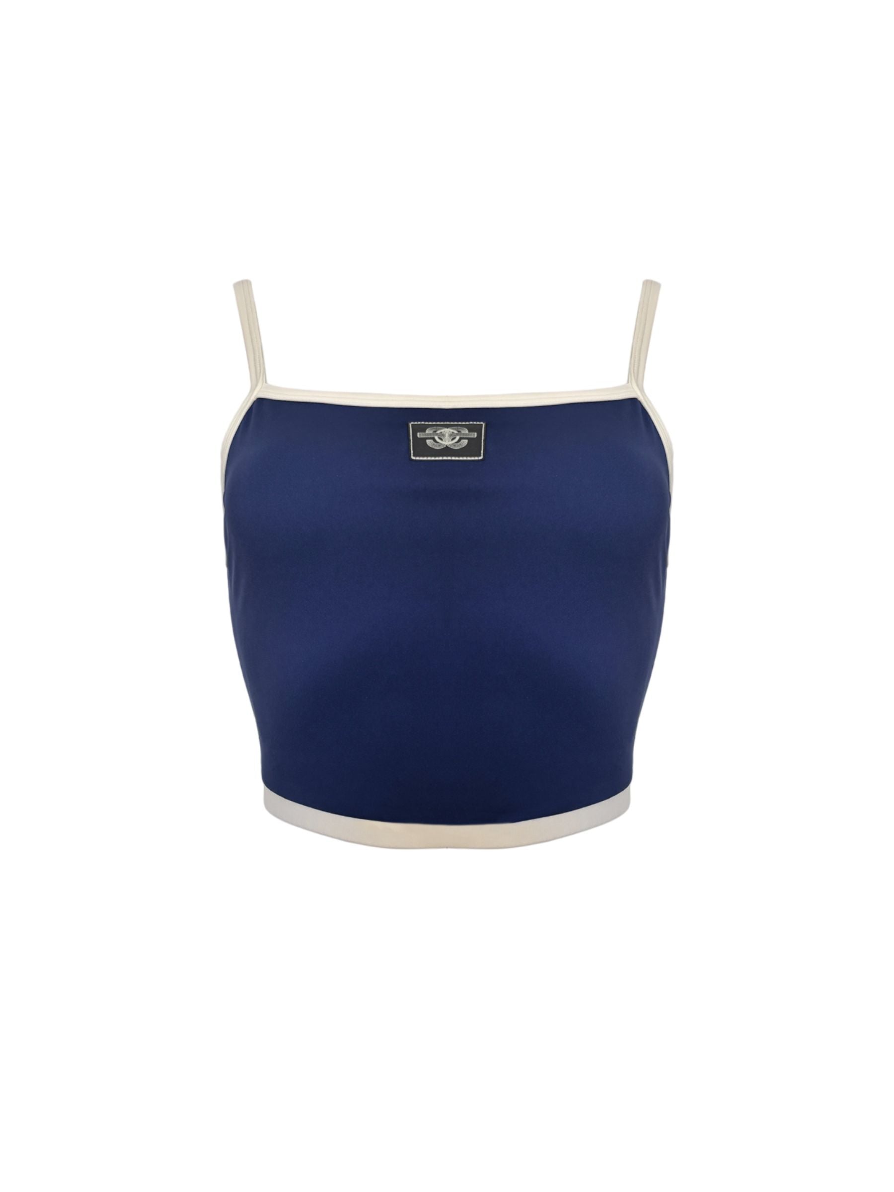 LA JESS top bleu & beige